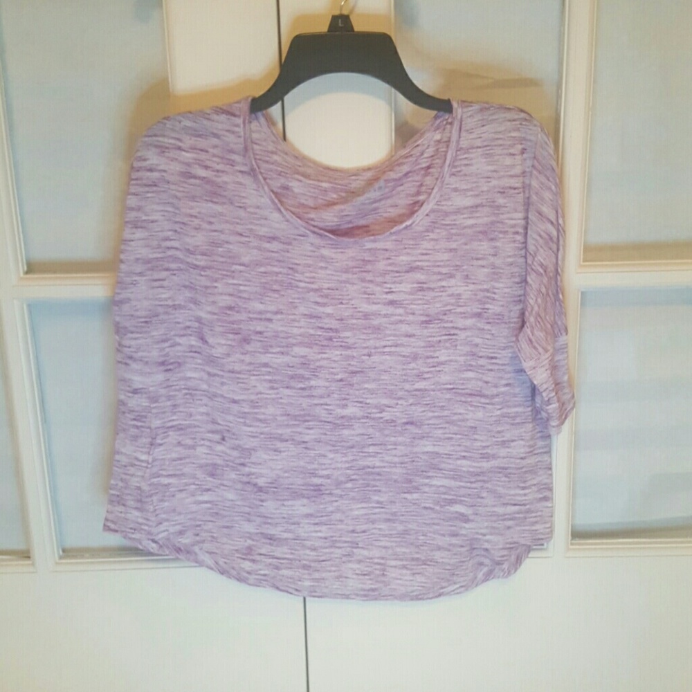 Purple Long Crop Shirt